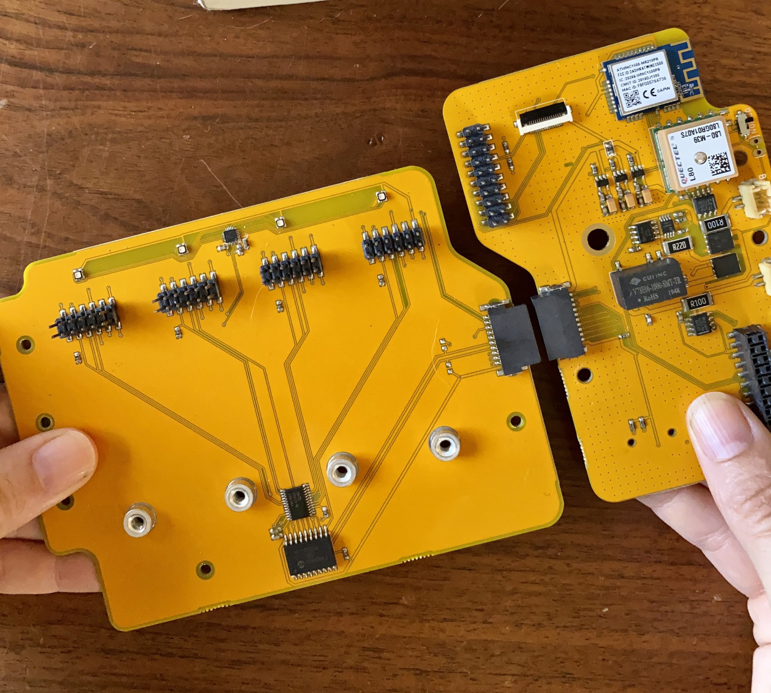 Line Up Lower Board with Module Base